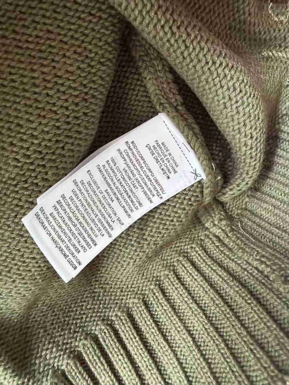 ✨Authentic Polo Ralph Lauren Olive Green Street‑Style Polo Bear Sweater - Picture 3 of 6